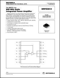 MRFIC0912 datasheet: 900MHz GaAs integrated power amplifier MRFIC0912