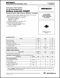 MRF9822T1 datasheet: Gallium arsenide PHEMT MRF9822T1