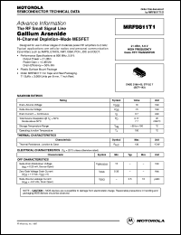 MRF9811T1 datasheet: Gallium arsenide MRF9811T1