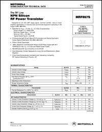 MRF857S datasheet: NPN silicon RF  power transistor MRF857S