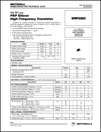 MRF5583 datasheet: NPN silicon high-frequency transistor MRF5583