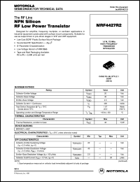 MRF4427R2 datasheet: NPN silicon RF low power transistor MRF4427R2