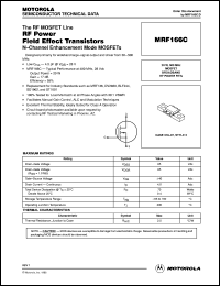 MRF166C datasheet: RF power field effect transistor MRF166C