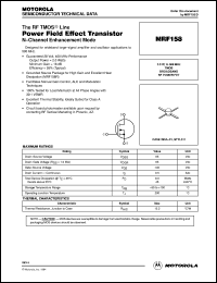 MRF158 datasheet: Power field effect transistor MRF158