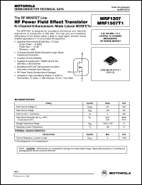 MRF1507T1 datasheet: RF power field effect transistor MRF1507T1