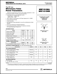MRF1015MB datasheet: Microwave  pulse power transistor MRF1015MB