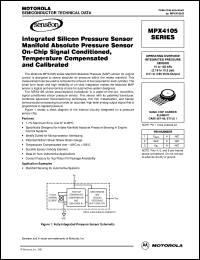 MPX4105A datasheet: Operating overview integrated pressure sensor MPX4105A