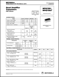 MPQ7093 datasheet: Quad amplifier transistor MPQ7093