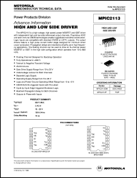 MPIC2113P datasheet: High and low side driver MPIC2113P