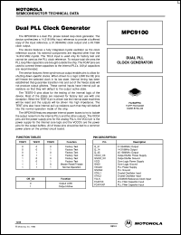 MPC9100FA datasheet: Dual PLL clock generator MPC9100FA