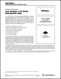 MPC941FA datasheet: Low voltage 1:27 clock distribution chip MPC941FA
