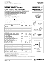 MOC2R60-10F datasheet: Power OPTO isolator MOC2R60-10F