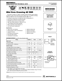 MOCZ500 datasheet: Mini sero-crossing AC SSR MOCZ500