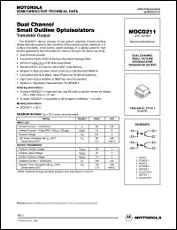 MOCD211 datasheet: Dual channel small outline optoisolator MOCD211