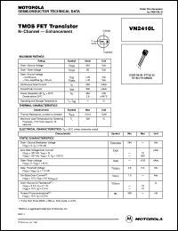 VN2410L datasheet: TMOS FET transistor VN2410L