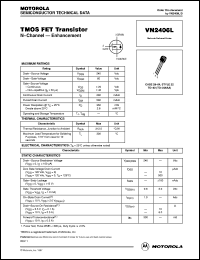 VN2406L datasheet: TMOS FET transistor VN2406L