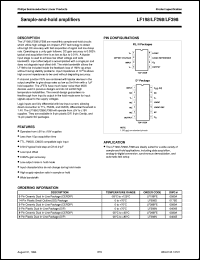 LF398D datasheet: Sample-and-hold amplifiers LF398D