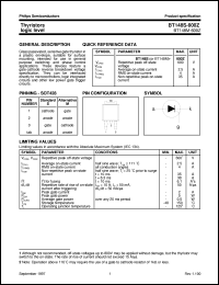 BT148M-600Z datasheet: Thyristors logic level BT148M-600Z