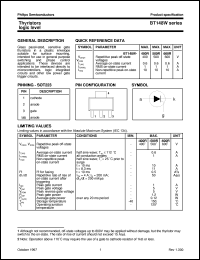 BT148W-400R datasheet: Thyristors logic level BT148W-400R