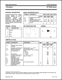 BT152B-600R datasheet: Thyristors BT152B-600R