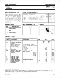 BT131-600 datasheet: Triacs logic level BT131-600