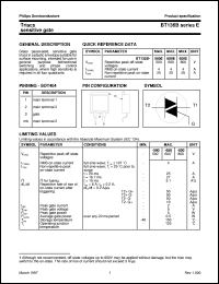 BT136B-600E datasheet: Triacs sensitive gate BT136B-600E