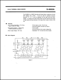 S-4620A datasheet: 64-bit thermal head driver S-4620A