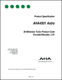 AHA4501A-050PQC datasheet: Encoder/decoder AHA4501A-050PQC