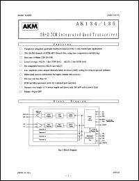 AK135 datasheet: Integrated quad transceiver AK135