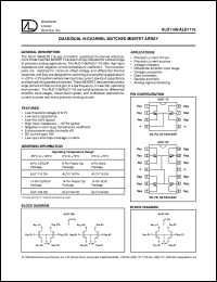 ALD1116PA datasheet: Quad/dual N-channel matched mosfet array ALD1116PA