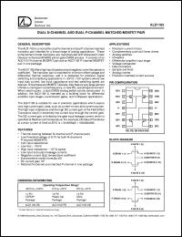 ALD1103SB datasheet: Dual N-channel matched mosfet pair ALD1103SB