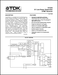 75T204-IL datasheet: DTMF receiver 75T204-IL