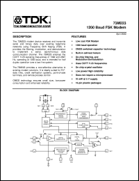 73M223-CL datasheet: 1200 baud FSK modem 73M223-CL