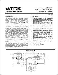 73K222AL-IH datasheet: Single-chip modem 73K222AL-IH