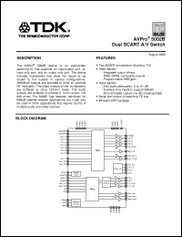 502BXXA64CGT datasheet: Dual SCART A/V switch 502BXXA64CGT