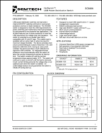 SC5826-1CSTR datasheet: USB power distribution switch SC5826-1CSTR