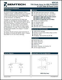 SDC15TC datasheet: TVS diode array SDC15TC