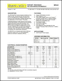 MP54C-E datasheet: Pentium processor voltage regulator module MP54C-E