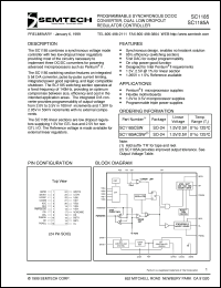 SC1185-2.5CSW.TR datasheet: 2.5V programmable synchronous DC/DC  controller SC1185-2.5CSW.TR