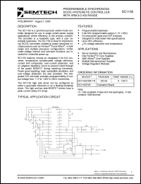 SC1155CSW.TR datasheet: Programmable synchronous DC/DC hysteretic controller SC1155CSW.TR