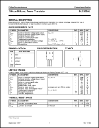 BU2532AL datasheet: Silicon Diffused Power Transistor BU2532AL