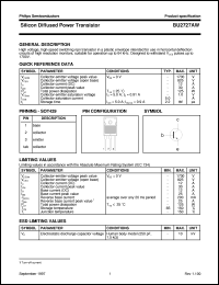 BU2727AW datasheet: Silicon Diffused Power Transistor BU2727AW