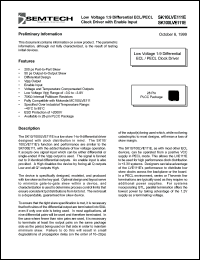 SK100LVE111E datasheet: Low voltage 1:9 differential ECL/PECL clock driver SK100LVE111E