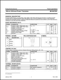 BU4507DX datasheet: Silicon Diffused Power Transistor BU4507DX