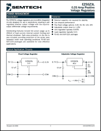 EZ55Z3L-S.TR datasheet: Adjustable  0.25 Amp positive voltage regulator EZ55Z3L-S.TR