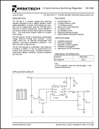 SC1409ISTR datasheet: 1A synchronous switching regulator SC1409ISTR