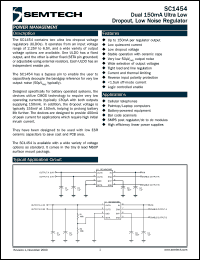 SC1454-33IMSTR datasheet: Dual 150mA ultra low dropout regulator SC1454-33IMSTR