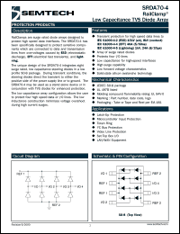 SRDA70-4TE datasheet: Low capacitance YVS diode array SRDA70-4TE