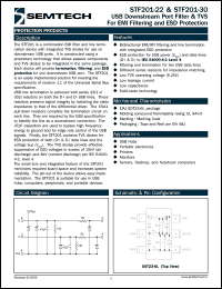 STF201-30TC datasheet: USB downstream port filter & TVS STF201-30TC