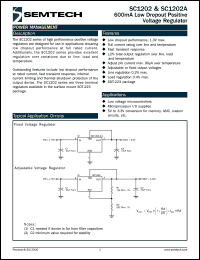 SC1202CST-3.3TR datasheet: 600mA low dropout positive voltage regulator SC1202CST-3.3TR